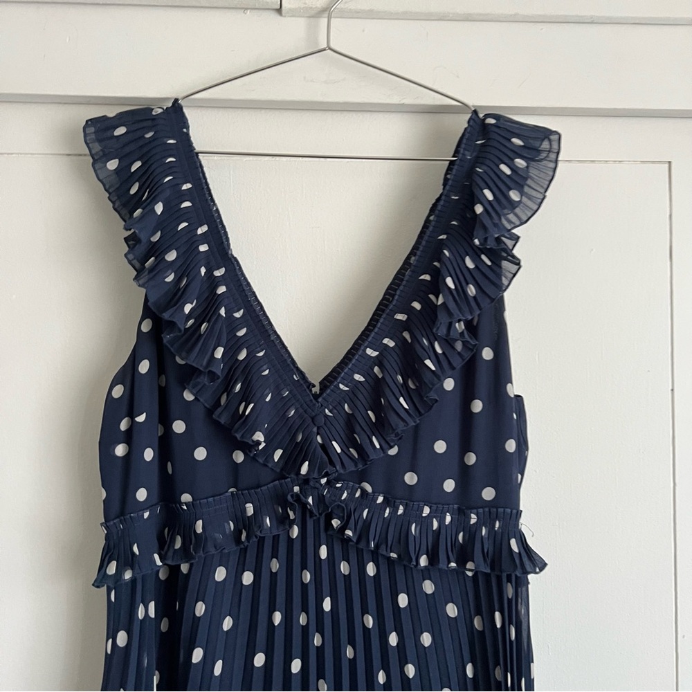 Sezane Rachelle Dress - Polka Dot Navy - Picture 4 of 10